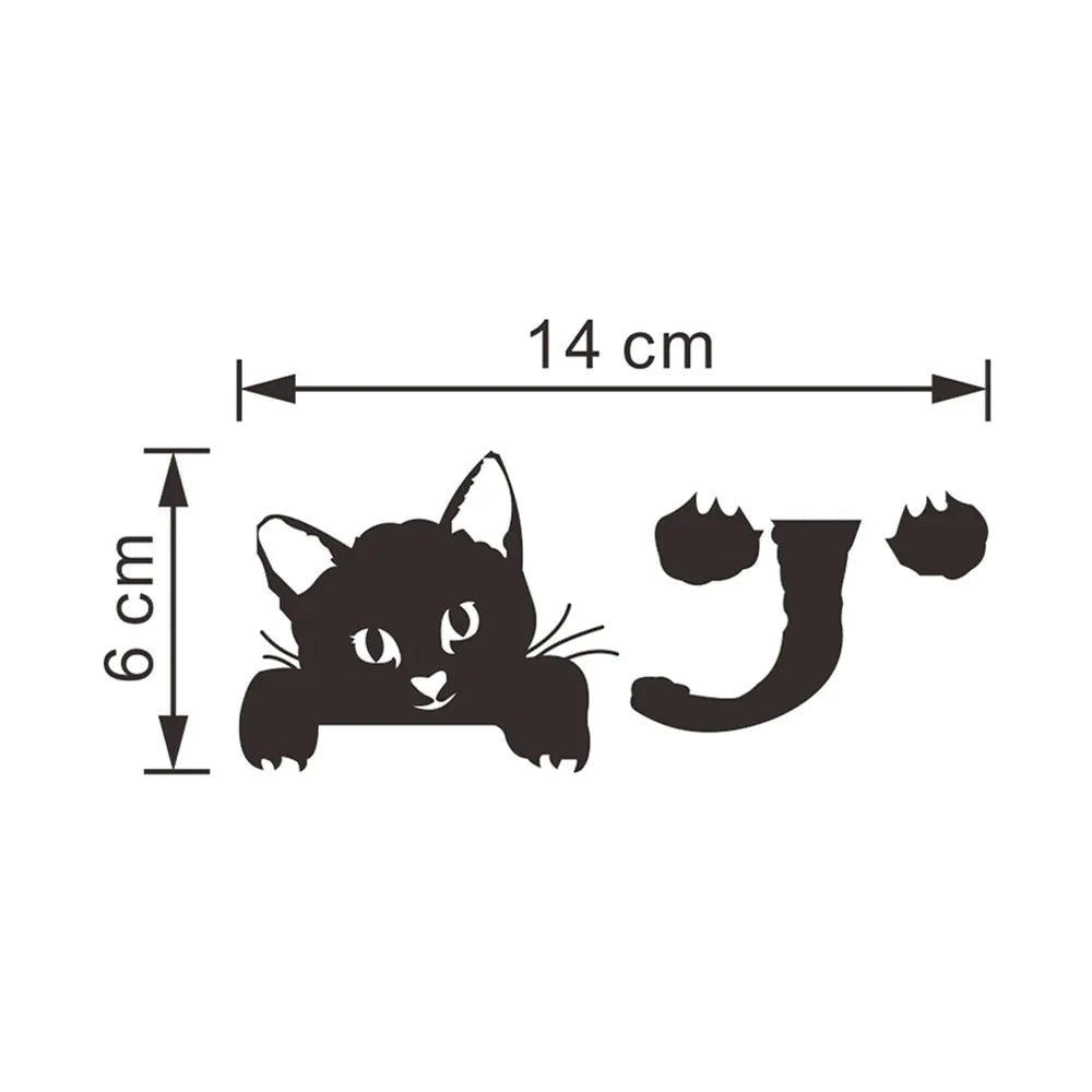 Black Kitty Light Switch Sticker