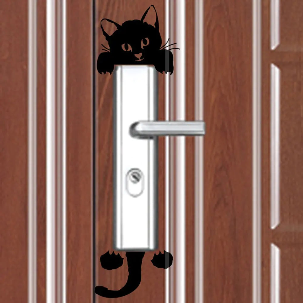 Black Kitty Light Switch Sticker